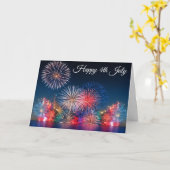 Vuurwerk op 4 juli kaart (Gele Bloem)