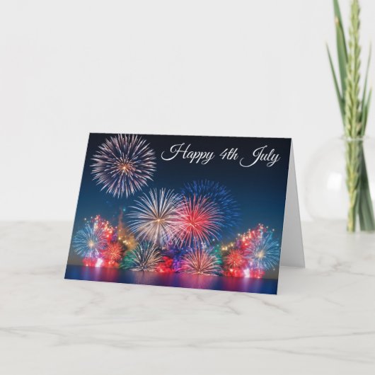 Vuurwerk op 4 juli kaart (Voorkant)