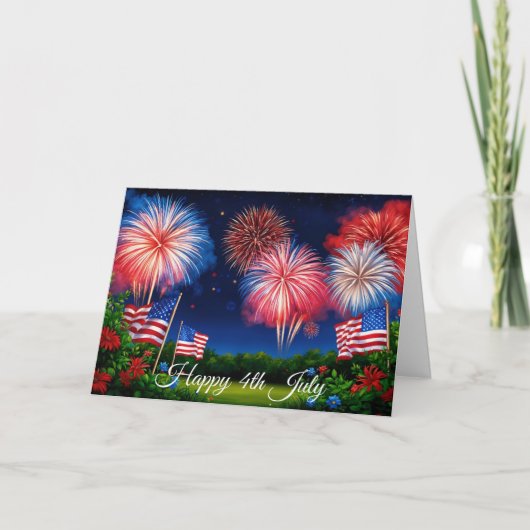 Vuurwerk op 4 juli kaart (Voorkant)