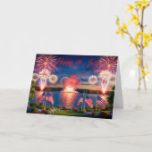Vuurwerk op 4 juli kaart (Gele Bloem)