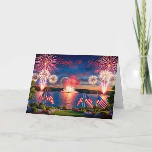 Vuurwerk op 4 juli kaart (Voorkant)