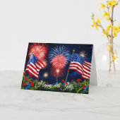 Vuurwerk op 4 juli kaart (Gele Bloem)