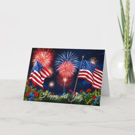 Vuurwerk op 4 juli kaart (Voorkant)