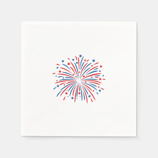 Vuurwerk op 4 juli servet (Voorkant)