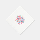 Vuurwerk op 4 juli servet (Hoek)