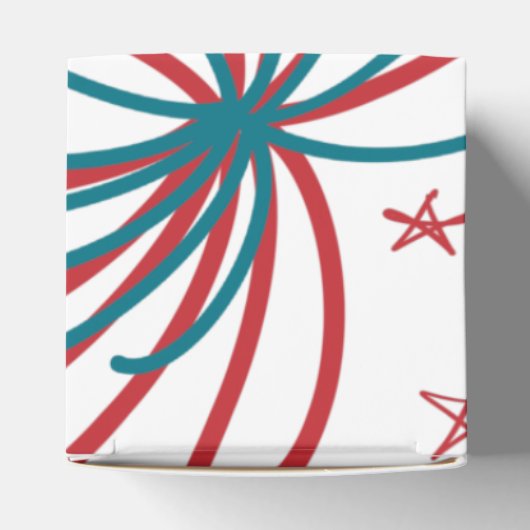 Vuurwerk op 4 juli Stars BBQ Birthday Bedankdoosjes (Bovenkant)