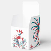 Vuurwerk op 4 juli Stars BBQ Birthday Bedankdoosjes (Geopend)