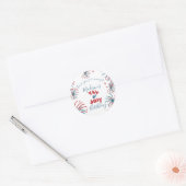 Vuurwerk op 4 juli Stars BBQ Birthday Ronde Sticker (Envelop)