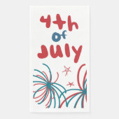 Vuurwerk op 4 juli Stars BBQ Birthday Servet (Voorkant)