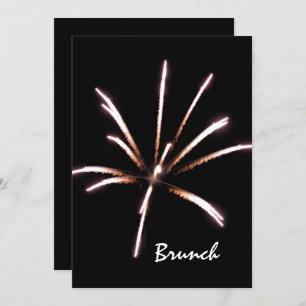 Vuurwerk op Black Summer Post Wedding Brunch Kaart