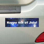 Vuurwerk op Blauwe Onafhankelijkheidsdag 4 juli Bumpersticker (Op auto)