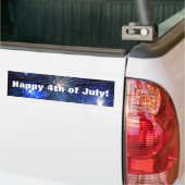Vuurwerk op Blauwe Onafhankelijkheidsdag 4 juli Bumpersticker (Op Truck)