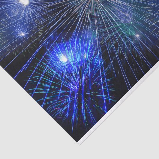 Vuurwerk op Blauwe Onafhankelijkheidsdag 4 juli Tissuepapier (Detail)