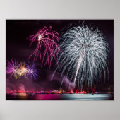 Vuurwerk op het meer poster (Voorkant)