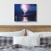 Vuurwerk op het Oost-Gull-meer Canvas Afdruk (Insitu (Slaapkamer))