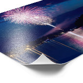 Vuurwerk op het Oost-Gull-meer Foto Afdruk (Hoek)