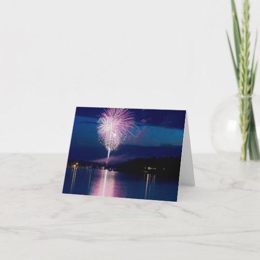 Vuurwerk op het Oost-Gull-meer Kaart (Voorkant)