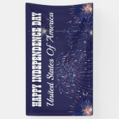 Vuurwerk op maat van onafhankelijke dag spandoek (Verticaal)
