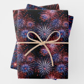 Vuurwerk op Onafhankelijkheidsdag 4 juli Inpakpapier Vel (In situ)