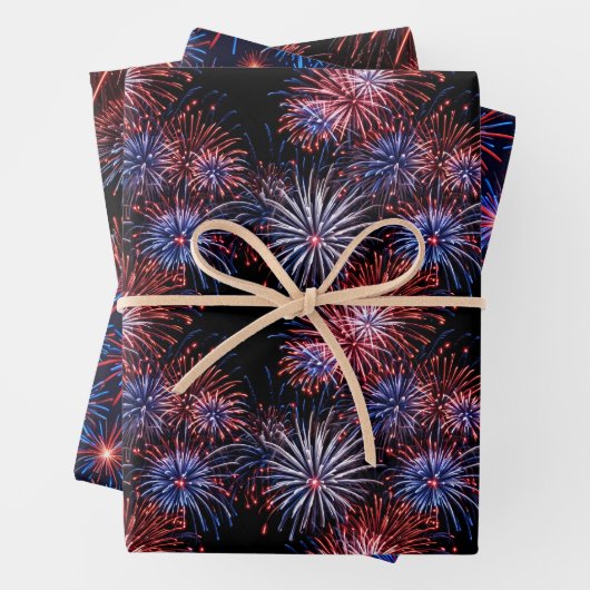 Vuurwerk op Onafhankelijkheidsdag 4 juli Inpakpapier Vel (In situ)