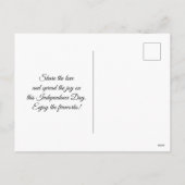 Vuurwerk op Onafhankelijkheidsdag Feestdagenkaart (Achterkant)