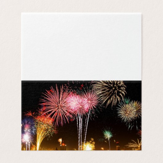 Vuurwerk op oudejaarsavond Kaarten (Buitenkant ongevouwen)