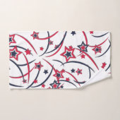 Vuurwerk op rood wit blauw bad handdoek (Handdoek)
