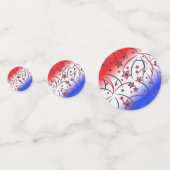 Vuurwerk op Rood Wit Blauw Confetti (Achterkanten)
