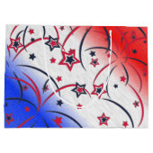 Vuurwerk op rood wit blauw groot cadeauzakje (Achterkant)