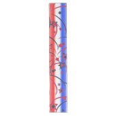 Vuurwerk op rood wit blauw lange tafelloper (Voorkant)