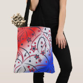 Vuurwerk op rood wit blauw tote bag (Dichtbij)