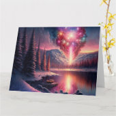 Vuurwerk op Winter Lake Kaart (Gele Bloem)