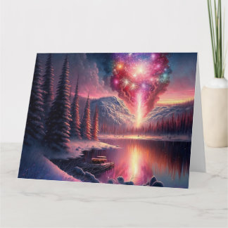 Vuurwerk op Winter Lake Kaart