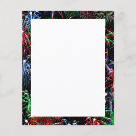 Vuurwerk op Zwarte Achtergrond Flyer