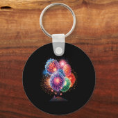 Vuurwerk Oud en Nieuw-feest Lang Sleeve  Sleutelhanger (Voorkant)