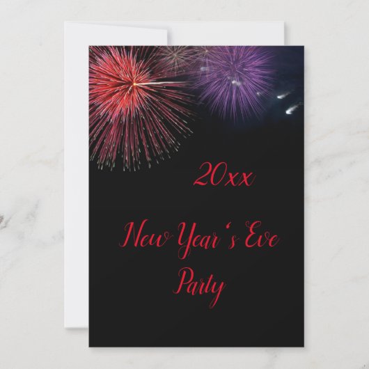 Vuurwerk Oud en Nieuw Uitnodiging (Voorkant)