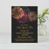 Vuurwerk Oud en Nieuw Uitnodiging (Staand voorkant)