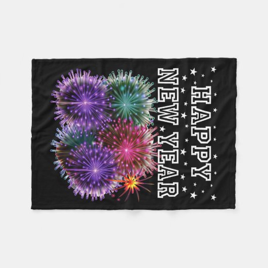 Vuurwerk Oudjaarsfeest Fleece Deken (Voorkant (Horizontaal))