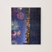 Vuurwerk over Chicago skyline 2 Legpuzzel (Verticaal)