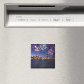 Vuurwerk over Chicago skyline 2 Magneet (Insitu (Vaatwasser))