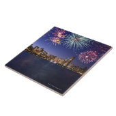 Vuurwerk over Chicago skyline 2 Tegeltje (Zijkant)