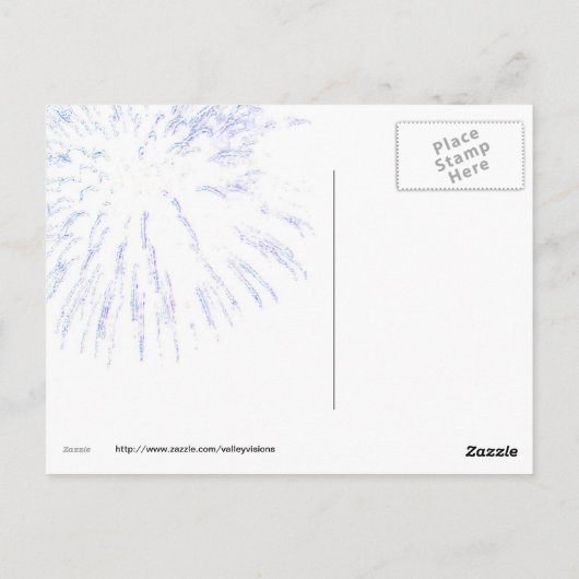 Vuurwerk over de Hudson-rivier Briefkaart (Achterkant)