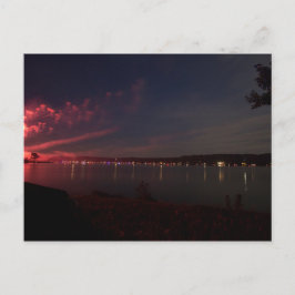 Vuurwerk over het meer van Atwood, Ohio Briefkaart