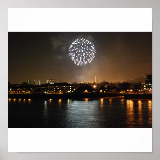 Vuurwerk over Londen Poster (Voorkant)