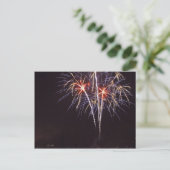 Vuurwerk over San Diego Bay op 4 juli Briefkaart (Staand voorkant)