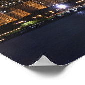 Vuurwerk over skyline in Chicago Poster (Hoek)