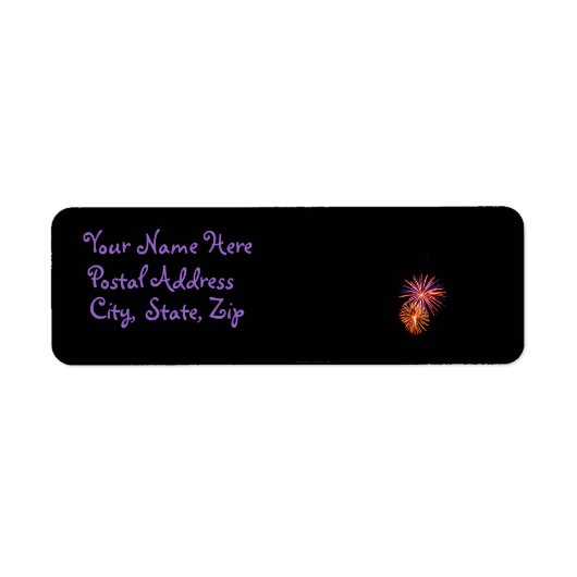 Vuurwerk P3621 Adreslabel Etiket (Voorkant)
