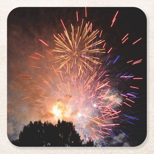 Vuurwerk Papier Onderzetter (Voorkant)