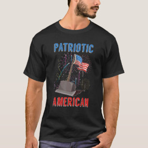 Vuurwerk Patriottisch Amerikaans VS Vlag Vrijheid T-shirt