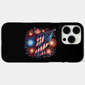 Vuurwerk Patriottisch Vlag Verenigde Staten Case-Mate iPhone Case (Achterkant (horizontaal))